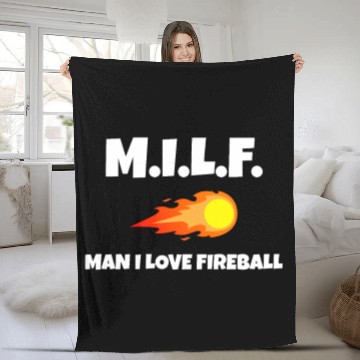Discover Man I Love Fireball Fleece Blankets