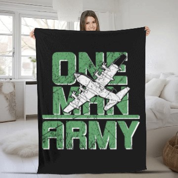 Discover Army Camouflage Military Gift Idea Fleece Blankets