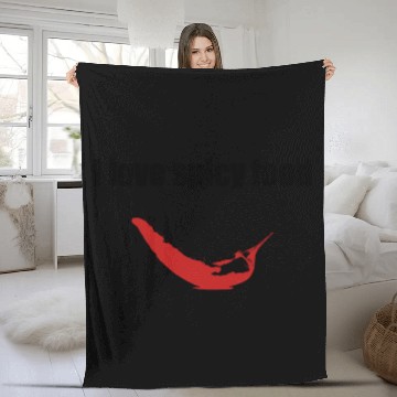 Discover Spicy food hot sauce chili present idea Fleece Blankets