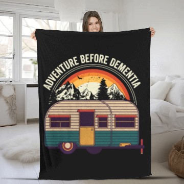 Discover Adventure Before Dementia Fleece Blankets