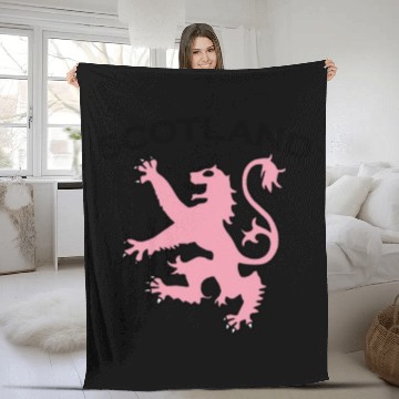 Discover Cute Scottish rampant lion light pink Fleece Blankets
