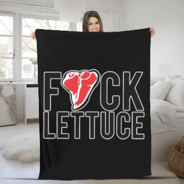 Discover Fuck Lettuce Fleece Blankets Meat Lover Steak Fleece Blankets Gift Te