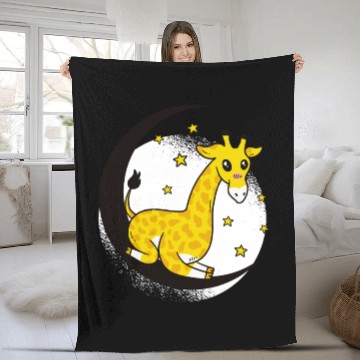 Discover Night Giraffe Fleece Blankets