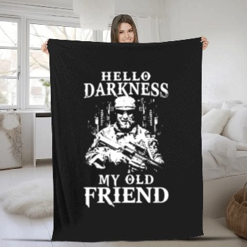 Discover hello darkness my old friend smole patriotic veter Fleece Blankets