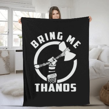 Discover bring me Thanos stormbreaker black and white Fleece Blankets