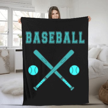 Discover Baseball bat with balls Bat Fleece Blankets
