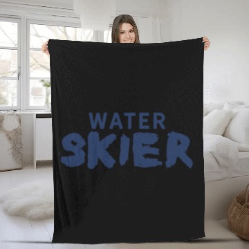 Discover Waterskier Sports Waterski Water Skiing Water Ski Fleece Blankets