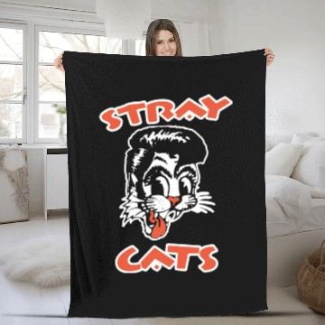 Discover STRAY CATS Rockabilly Cool Cat Tattoo Fleece Blankets