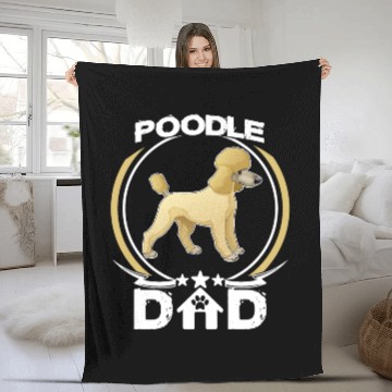 Discover Poodle Dad Fleece Blankets Fathers Day Gift For Dog Owners