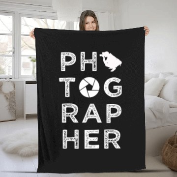 Discover Photography Photographer Fan Lover Gift Fleece Blankets