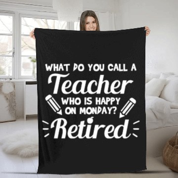 Discover Retired Teacher - Funny Retirement Gift Fleece Blankets