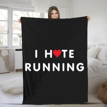 Discover I HATE RUNNING SIMPLE Fleece Blankets