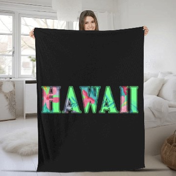 Discover Hawaii Flowers | USA America Orchids Writing Fleece Blankets