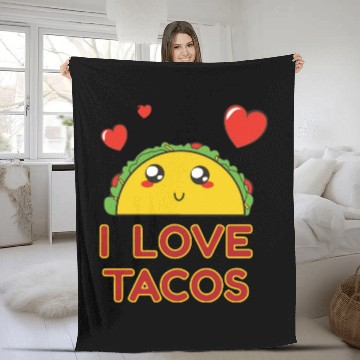 Discover I Love Tacos Fleece Blankets