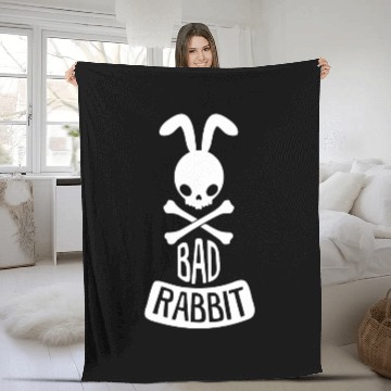 Discover Bad Rabbit Skull Fleece Blankets