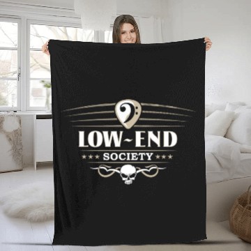 Discover Original Low End Society for Bass Player Fleece Blankets