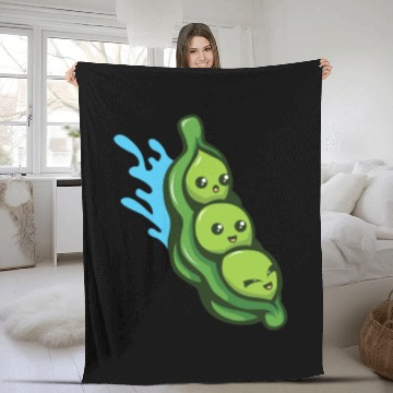 Discover Peas Surfing Fleece Blankets