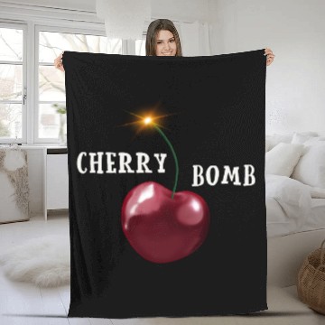 Discover Cherry bomb big Fleece Blankets