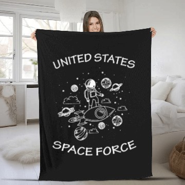 Discover space force Fleece Blankets