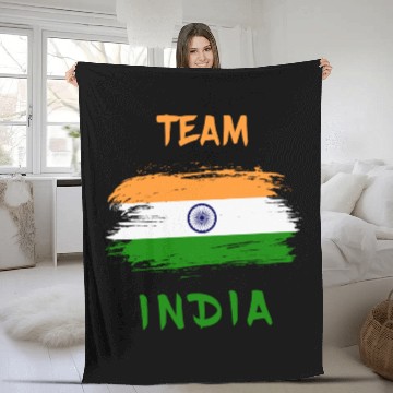 Discover Team India Design / Gift New Delhi Calcutta Fleece Blankets
