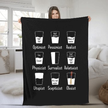 Discover Oboe Water Orchestra Musician Oboist optimist Fleece Blankets