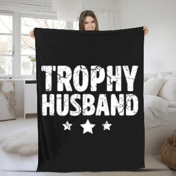 Discover TROPHY HUSBAND Fleece Blankets