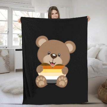 Discover Teddy Bear LGBT Gay Pride Cartoon CSD Fetish Fleece Blankets