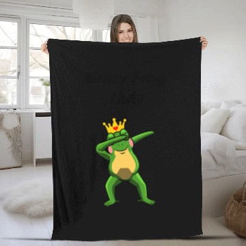 Discover FUNNY FROG TOAD SUPER LURCH GIFT Fleece Blankets