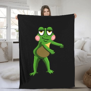 Discover FUNNY DANCING FROG TOAD LURCH GIFT Fleece Blankets
