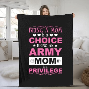 Discover Being a mom is a choice being an army Fleece Blankets
