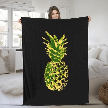 Discover Ananas Pineapple Fruit summer 2reborn CUBE Fleece Blankets