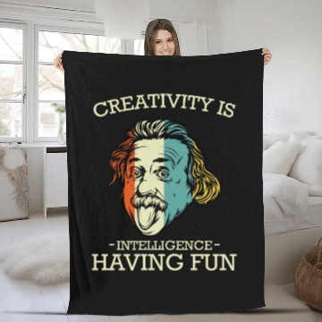 Discover Albert Einstein Fleece Blankets