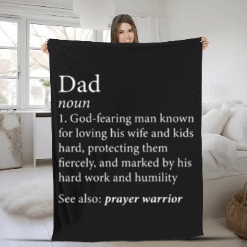 Discover Mens Christian Dad Definition Father s Day Fleece Blankets