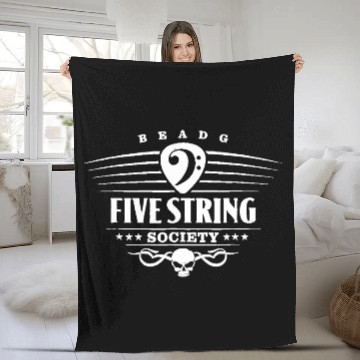 Discover Mens Five String Society Fleece Blankets for 5 String Bass