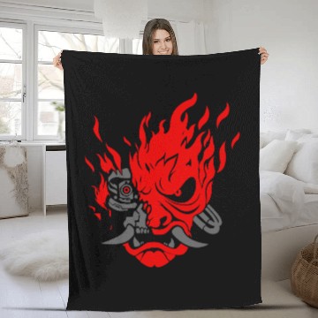 Discover Cyberpunk 2077 - Samurai Demon Fleece Blankets