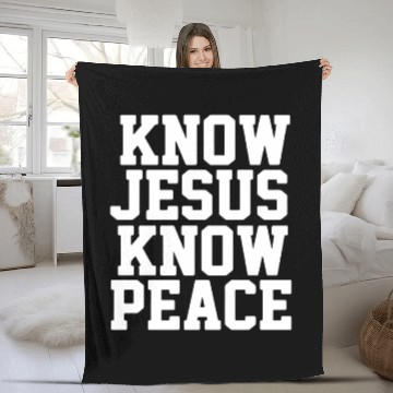 Discover Know jesus know peace 01 Fleece Blankets