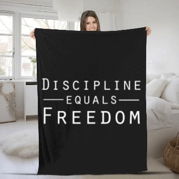 Discover Discipline Equals Freedom Fleece Blankets