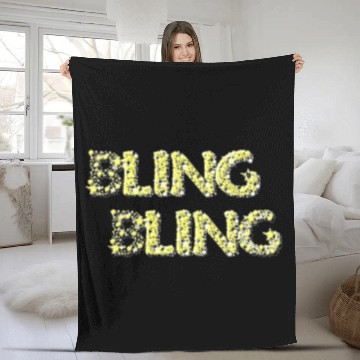 Discover Bling bling jewelrey and riches diamond life Fleece Blankets