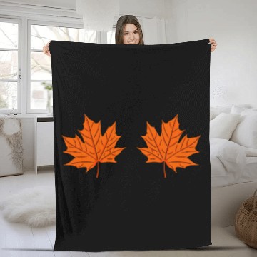 Discover Maple Leaves Fleece Blankets