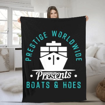 Discover Prestige Worldwide Boats and Hoes Fleece Blankets