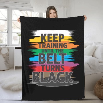 Discover Black Belt Martial Art Training Karate TaeKwonDo Fleece Blankets