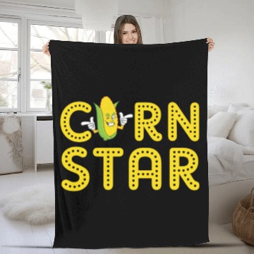 Discover Cool Corn Star Sarcasm Corn Lovers gift Fleece Blankets