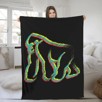 Discover Green King Kong Fleece Blankets