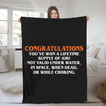 Discover Congratulations Won Lifetime Supply Under Water Fleece Blankets