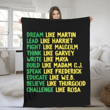Discover Black Power Black History Month Pride Fleece Blankets