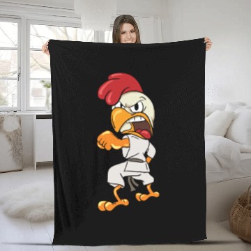 Discover Ninja Chicken Karate Fencing Martial Arts Fleece Blankets