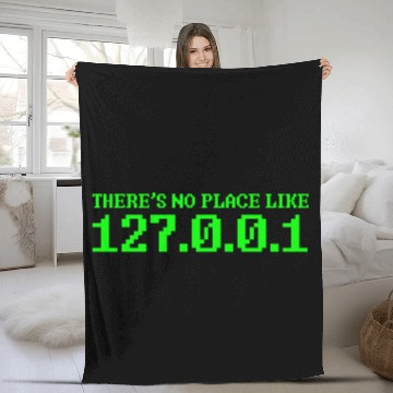 Discover 127.0.0.1 computer nerd outsider computer science Fleece Blankets