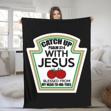 Discover Catch Up With Jesus Fleece Blankets