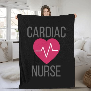 Discover Cardiology Nurse Gift Cardiac Nurse Gift Fleece Blankets
