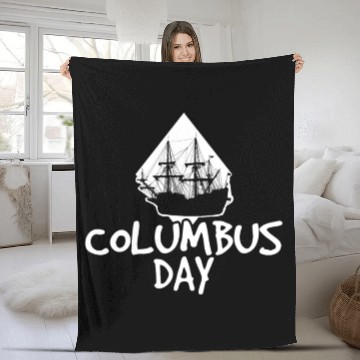 Discover Columbus Day Fleece Blankets